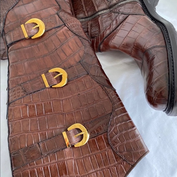 CAPORICCI 572 Alligator Boots Brown - Picture 5 of 14
